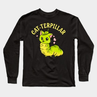 Cat-terpillar Adorable Half Cat Half Caterpillar Long Sleeve T-Shirt